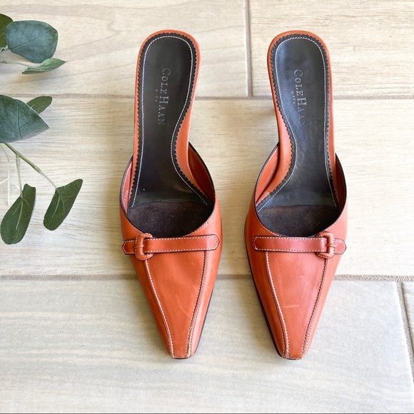*Fits small* Cole Haan City Belted Leather Mules - Picture 3 of 7